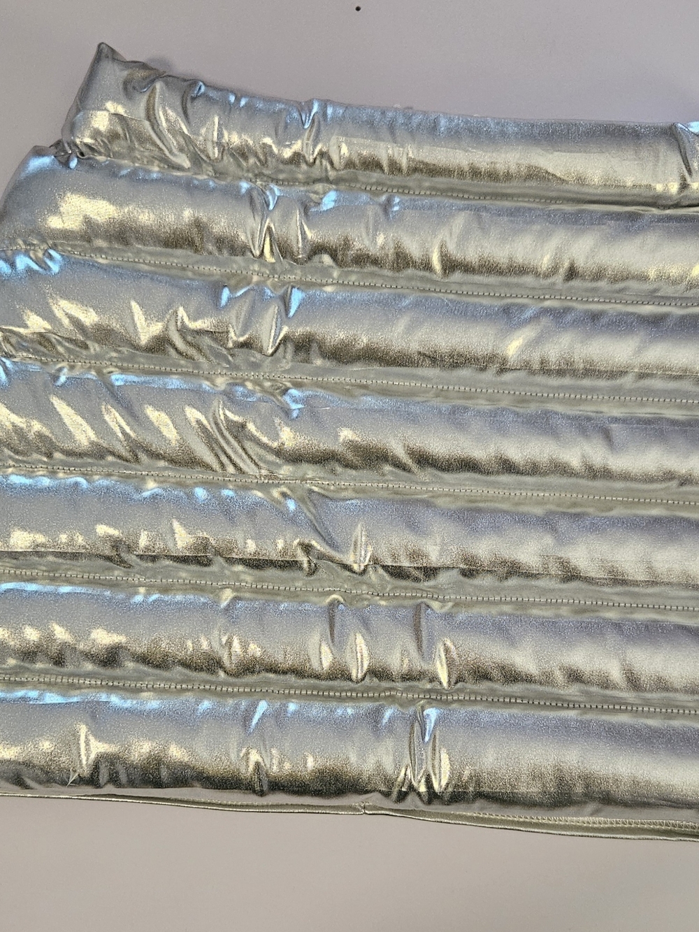 Fashion Nova Silver Metallic Mini Skirt